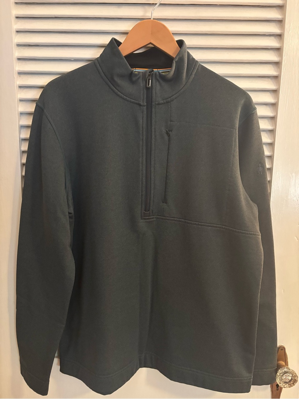 Smartwool Men's Dark Forest Green Half-Zip Pullover